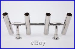 New style 4 Tube Adjustable Stainless Rocket Launcher Rod Holders 360 Deg-2 legs