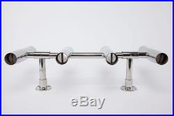 New style 4 Tube Adjustable Stainless Rocket Launcher Rod Holders 360 Deg-2 legs