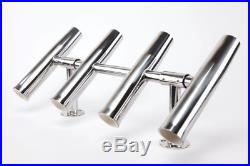 New style 4 Tube Adjustable Stainless Rocket Launcher Rod Holders 360 Deg-2 legs