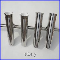 Nice 4X Tournament Style Stainless Steel Clamp On Fishing Rod Holder 1 & 1-1/4