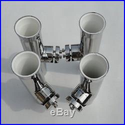 Nice 4X Tournament Style Stainless Steel Clamp On Fishing Rod Holder 1 & 1-1/4