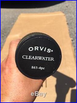 ORVIS CLEARWATER 865-4 FLY ROD 86 Ft 4 Piece Rod With Holder (MINT)