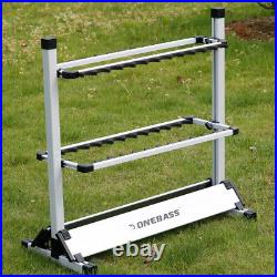 One Bass Fishing Rod Rack Metal Aluminum Alloy Portable Fishing Rod Holder Fishi