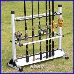 One Bass Fishing Rod Rack Metal Aluminum Alloy Portable Fishing Rod Holder Fishi