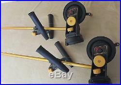 PAIR (2) Seahorse Downriggers with Swivel Bases and dual rod holders 4 ft booms