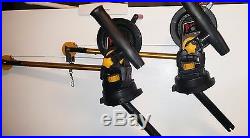 PAIR of SEAHORSE Downriggers, Swivels, Gimbals and Rod holder attachments NEW