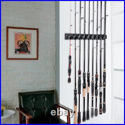 PLUSINNO 2 pack Vertical Fishing Rod rack, Wall Mounted Fishing Rod holder