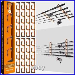 PLUSINNO H5 Horizontal Fishing Rod/Pole Holders for Garage, Wall or Ceiling