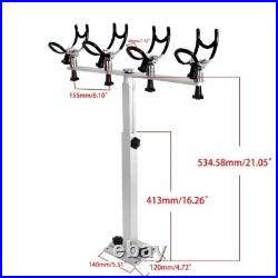 PVC Coated Aluminum Fishing Rod Holder Boat Marine Fishing Rotation Pole Rack
