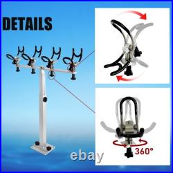 PVC Coated Aluminum Fishing Rod Holder Boat Marine Fishing Rotation Pole Rack