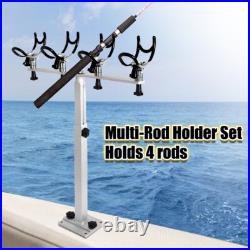 PVC Coated Aluminum Fishing Rod Holder Boat Marine Fishing Rotation Pole Rack