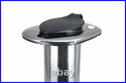 Pactrade Marine 2 PCS Boat Pontoon SS Flush Mount 90° Fishing Rod Holder PVC Cap