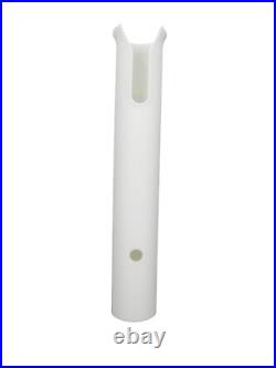 Pactrade Marine Wall-Mounted Single-Tube Fishing Rod Holder (4-Pack), White