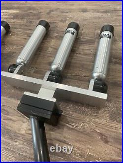 Pair Of (2) Triple Big Jon Adjustable Multi Set Rod Holders & Gimbal Mounts