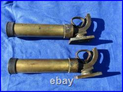 Pair of Bronze / Brass Outrigger Fishing Pole Holder Mounts