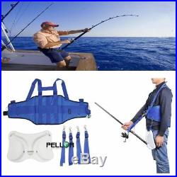Pellor Fishing Belt 41-55 Max 35kg/77lb Boat Fishing Rod Holder Vest Adjustable