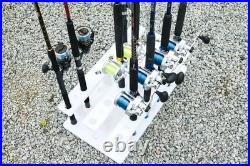 Pole Garage Storage Rack Stationary Deck Fish Rod Holder Dev Fishing FPH 18