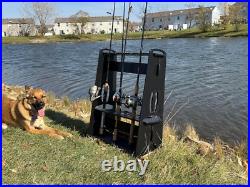 Portable Fishing Rod Holder Holds 10 Rods, Waterproof, Durable & Lightweight