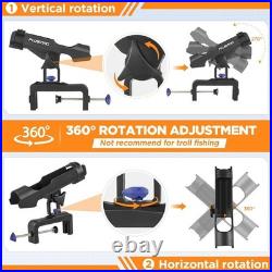 Premium 4-Pack Fishing Rod Holders 360-Degree Adjustable Mounting for Kayaks Premium 4-Pack Fishing Rod Holders 360-Degree Adjustable Mounting for Kayaks