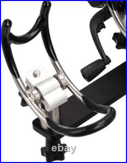 Premium Aluminum Boat Rod Holder 360° Rotating Fishing Rack for 4 Rods, Adjust