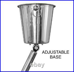 Premium Metal Ice Bucket with Hammer Finish & Yacht Fishing Rod Holder for Boat