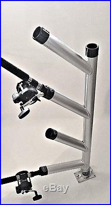 Quad Fixed Dipsy Rod Holder Aluminum Tree High Seas Gear Set with bases & tracks