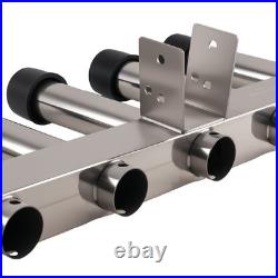 Quick Release 5 Fishing Rod Holder For 2 Receiver Hitch Mount Stainless Steel