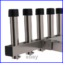Quick Release 5 Fishing Rod Holder For 2 Receiver Hitch Mount Stainless Steel