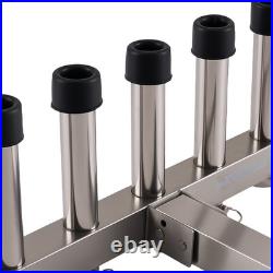 Quick Release 5 Fishing Rod Holder For 2 Receiver Hitch Mount Stainless Steel