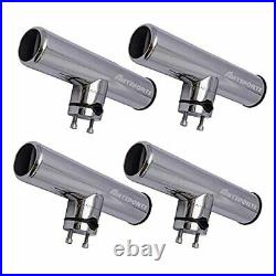 Rail Mount Rod Clamp Holders Boat Clamp Holders Rod Stainless Steel 4 PCS