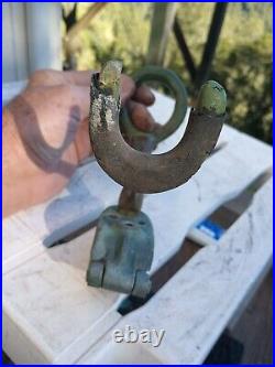 Rare Vintage bronze Hillco/Lininger Type #502 fishing rod holder And Rail Mount