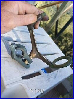 Rare Vintage bronze Hillco/Lininger Type #502 fishing rod holder And Rail Mount