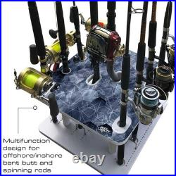 Reel Salty Dock or Garage Saltwater Storage Rack, 10 Fishing Rod Holder