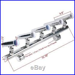 Rod Holder-5 Tube Rotated 360 Deg Adjustable Durable L Size-1-1/2 inch Amarineuk