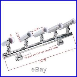 Rod Holder-5 Tube Rotated 360 Deg Adjustable Durable L Size-1-1/2 inch Amarineuk