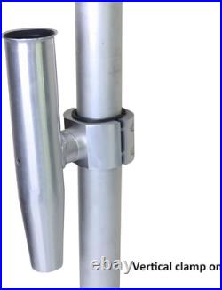 Rod Holder Aluminum Single Clamp on Fit 1.5,1.875,2 Inch Horizontal