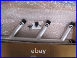 Rod Holder Tree Triple Fixed Unit Aluminum Fishing Rod Holders with Base. New