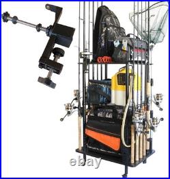 Rod Holders for Garage Fishing Pole Rack Holds up to 12 Rods and Reel Combos Rod Holders for Garage Fishing Pole Rack Holds up to 12 Rods and Reel Combos