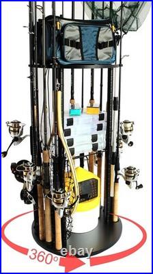 Rod Holders for Garage Fishing Pole Rack Holds up to 12 Rods and Reel Combos Rod Holders for Garage Fishing Pole Rack Holds up to 12 Rods and Reel Combos