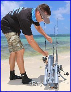 Rod-Runner Express Fishing Rod Rack Gray Portable Fishing Rod Holder Caddy