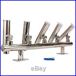 SE New styel 5 Tube Adjustable Stainless Wall/Top Mounted Rod Holder -9995S -BM