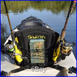 SKWOOSH Big Catch High Back with Lumbar Kayak Seat with Built-In Fish Rod Holders