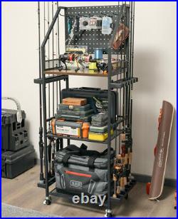 SOYEEZE Fishing Rod Holders for Garage, Fishing Pole holders, Fishing Gear Storage