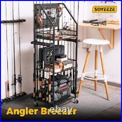 SOYEEZE Fishing Rod Holders for Garage, Fishing Pole holders, Fishing Gear Storage