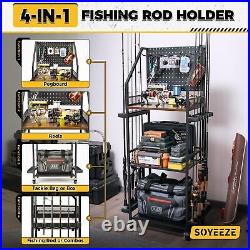 SOYEEZE Fishing Rod Holders for GarageFishing Pole holdersFishing Gear Storag