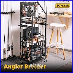 SOYEEZE Fishing Rod Holders for GarageFishing Pole holdersFishing Gear Storag