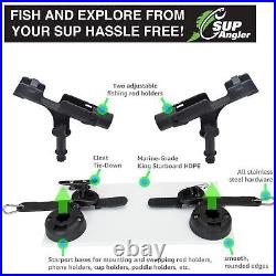 SUP Angler Lite Universal Paddleboard Fishing Rod Holder Mounting Kit with Sw