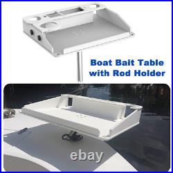 SUVWINNER Boat Bait Table/Boat Fillet Table/Boat Cutting Board with Rod Holder SUVWINNER Boat Bait Table/Boat Fillet Table/Boat Cutting Board with Rod Holder