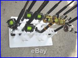 Saltwater Rod Rack for 17 R&R Plus a 5 Curved Butt Rod Holder- Marine Polymer