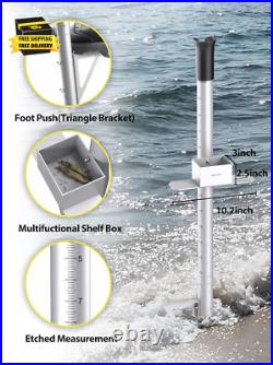 Sand Spikes for Surf Fishing, Aluminum Alloy Surf Fishing Rod Holder, Rubber Ro Sand Spikes for Surf Fishing, Aluminum Alloy Surf Fishing Rod Holder, Rubber Ro
